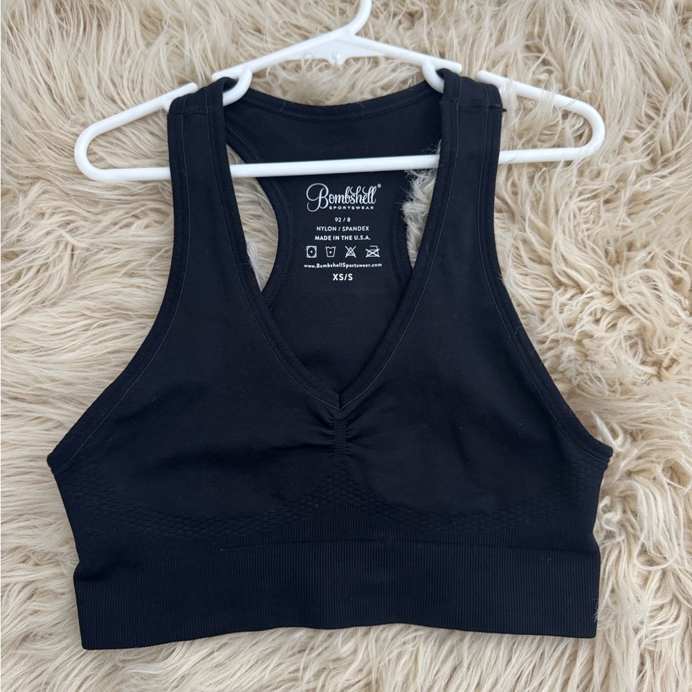 Bombshell Sportswear Black Seamless Sports Bra